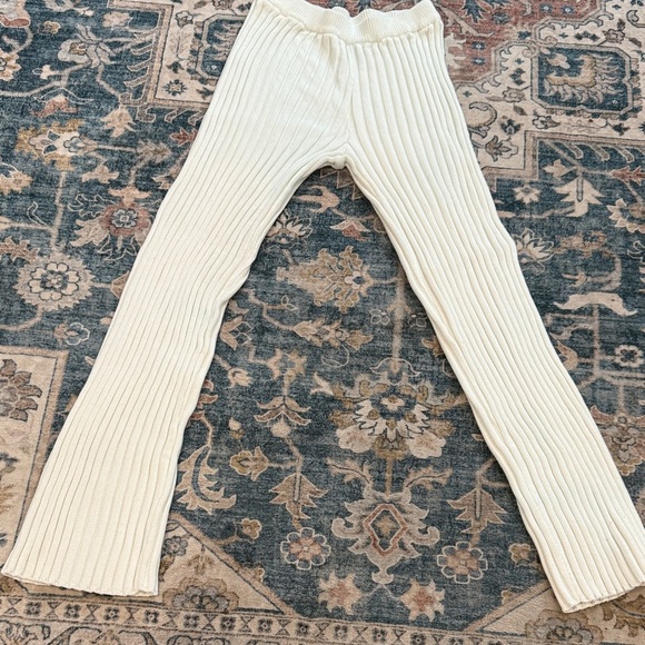 SABO Australia Medium US 6 Stretchy Ribbed Knit Cream Leggings - Picture 3 of 12